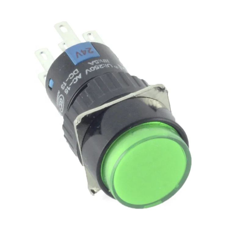 LAS1 switch ONPOW (CE, ROHS) 16mm LAS1-AY-11/R/220V/P 1NO1NC momentary plastic push button switch