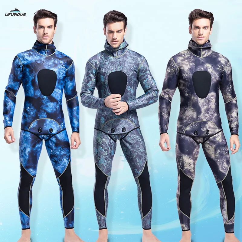 OEM/ODM  Neoprene camo wetsuit 3mm Spearfishing Wetsuit neoprene