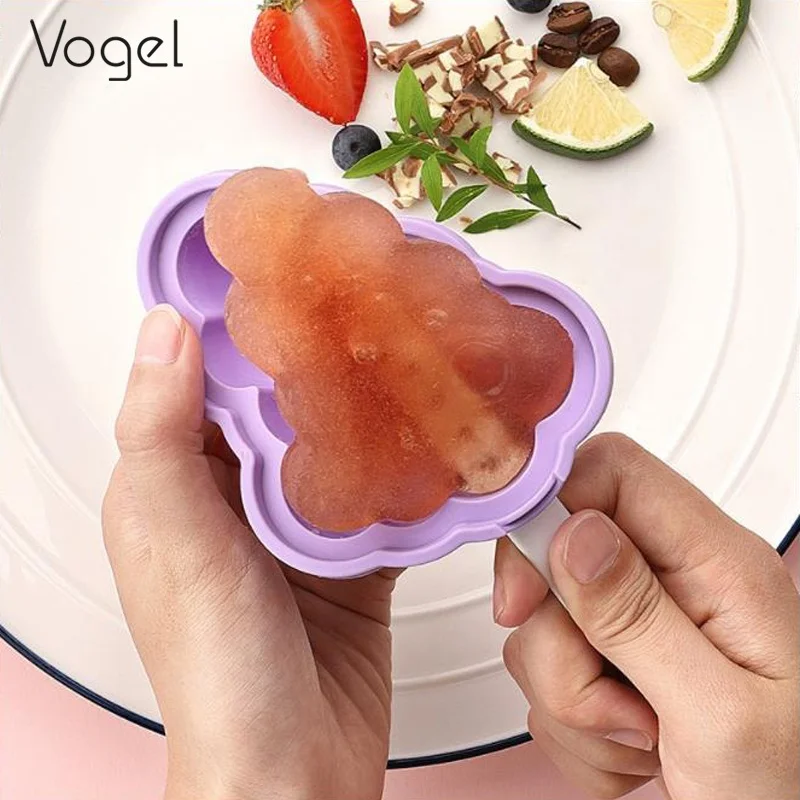 2022 new DIY customized silicone popcical food grade safe  ice cream popsicles molds