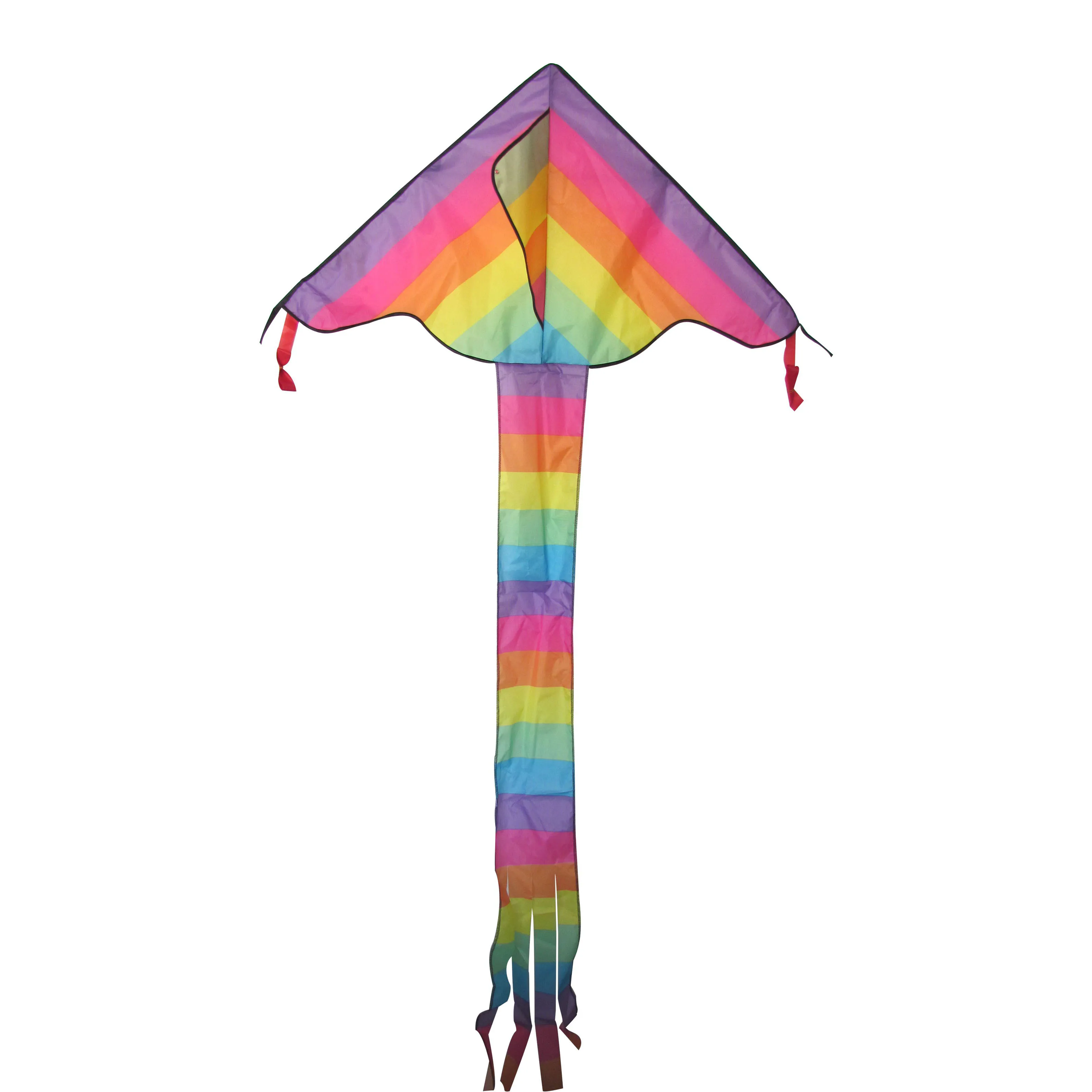 
Hot Selling Single Line Beach Entertainment Rainbow Kids Delta Kite For Sale 