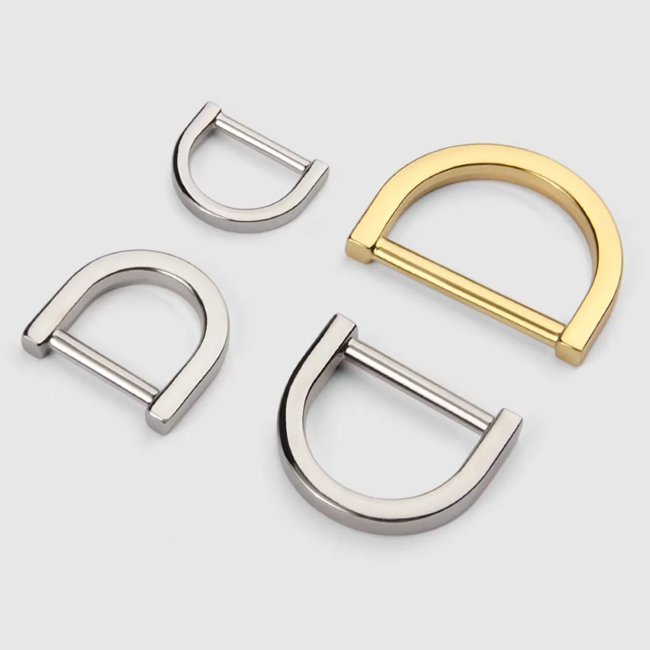 Bag alloy horseshoe buckle d type half ring bag hardware fasteners manufacturers supply D ring