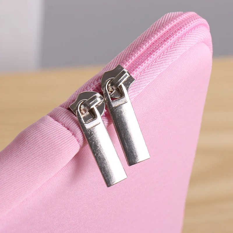 Wholesale Price Custom Logo Two Zip Multi Layer Stitched Pockets Solid Color Minimalist Laptop Bags Covers For Women Men