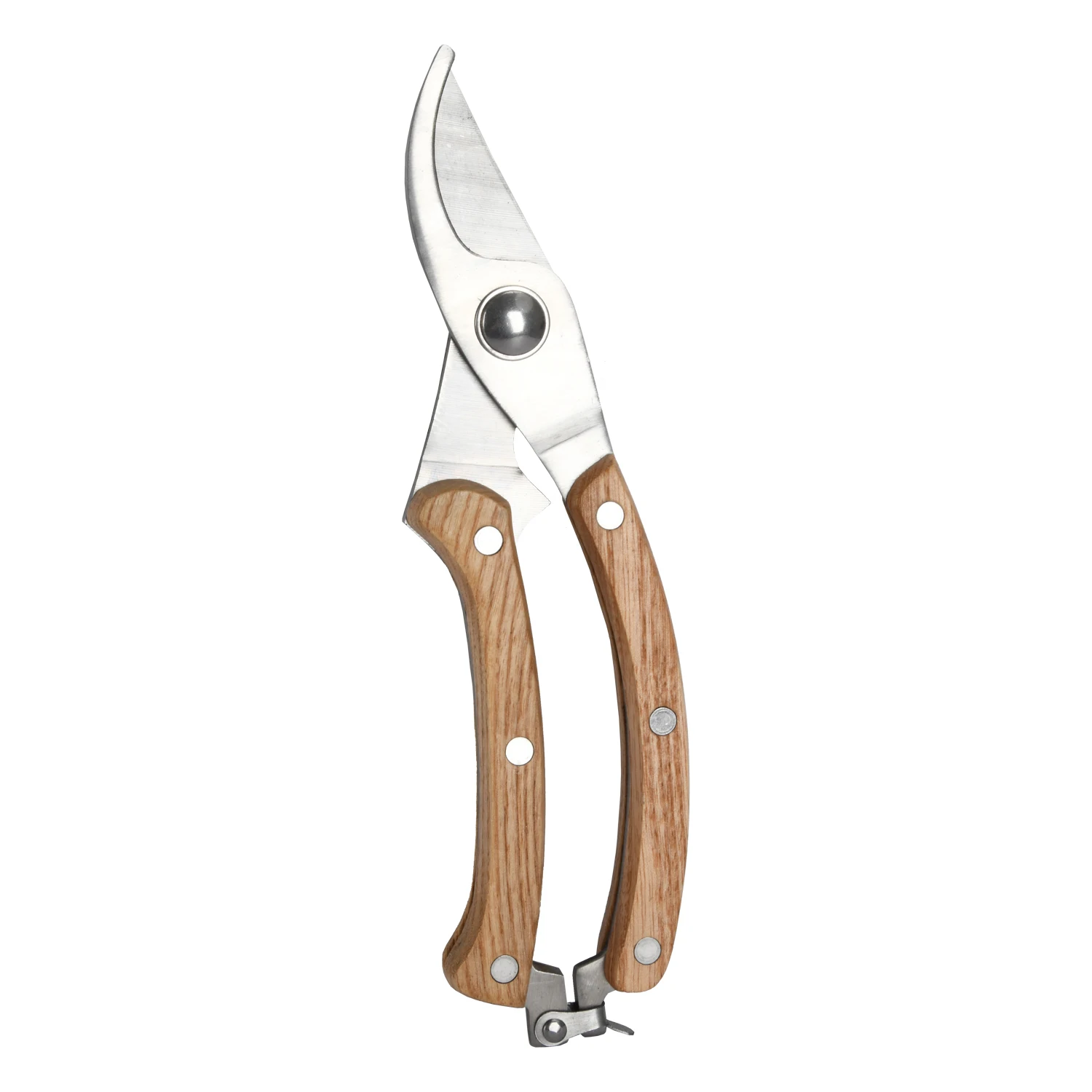 Winslow & Ross 8inch Wooden Handle Prunin Shears Curved Blade Stainless Steel Garden Branch Scissors
