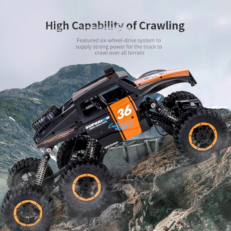 JJRC Q101 Remote Control toys rc-cars 1:12 scale 6x6 rc High speed car Big wheel speed switching light rc off-road climbing car