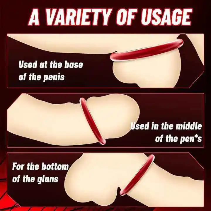 Silicone Penis Ring Ejaculation Delay Cock Rings Dick Erection Cock ring Male Chastity Adult Sex Toys For Men Lock Sperm Trainer