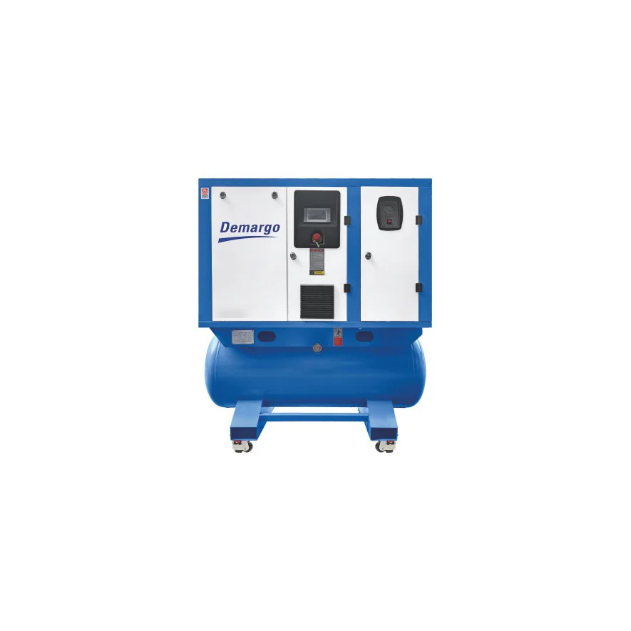 Driven Refrigeration Chinese screw movable integrated air compressor with Tank, Dryer and Filter Line