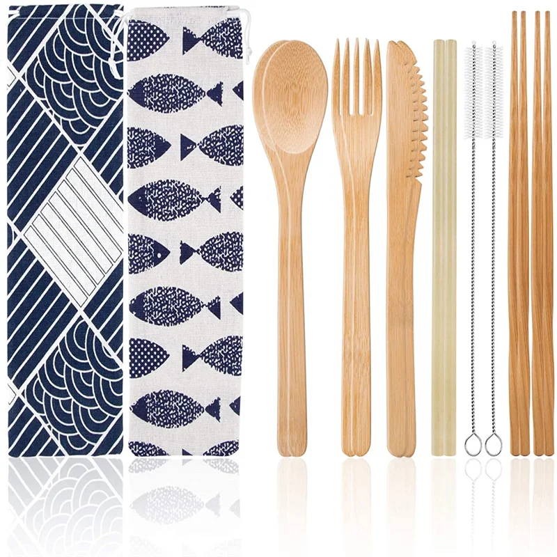 Набор из сыра, наборы для ресторанов, термостойкие биоразлагаемые столовые приборы для ресторанов, бамбуковые столовые приборы из нержавеющей стали с салфетками