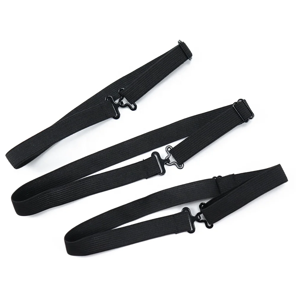Pre Made Fasten Polyester Black Bow Tie Elastic Belt Bands Accessories Cheap Quality Elastic Adjustable Bowtie Straps