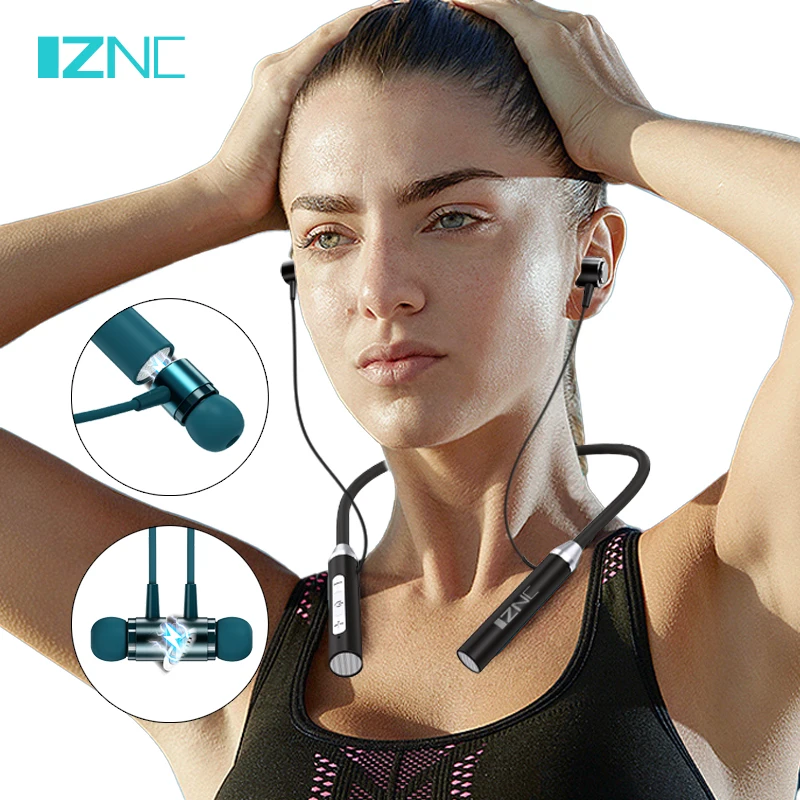 2022 latest desgin bt 5.0 earphone neckband blue color wireless headphones headsets for lenovo