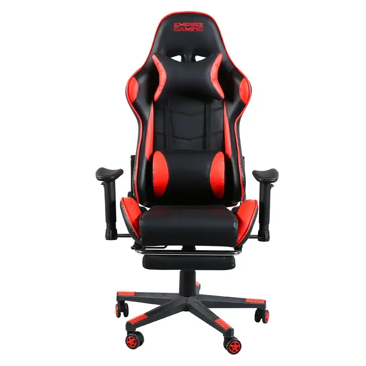 Hot SaleErgonomic Video Mobile Gaming PC Gamer Swivel Racing Game Chair red and black