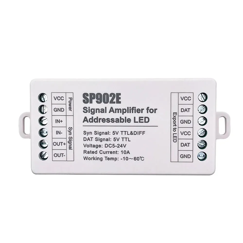 SP902E Pixel Signal Amplifier Controller Addressable LED Lighting Control Solutions with Dimmers Signal Booster