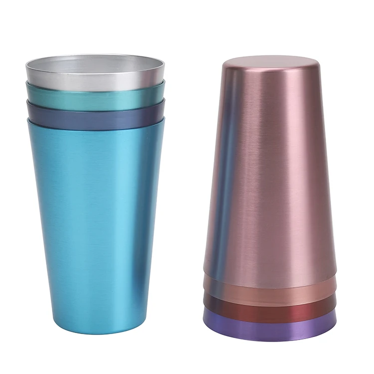 Пищевой прямой алюминиевый стакан для воды, сока, кофе, горячих одноразовых холодных напитков, пива, вина, кружка, металлическая чашка