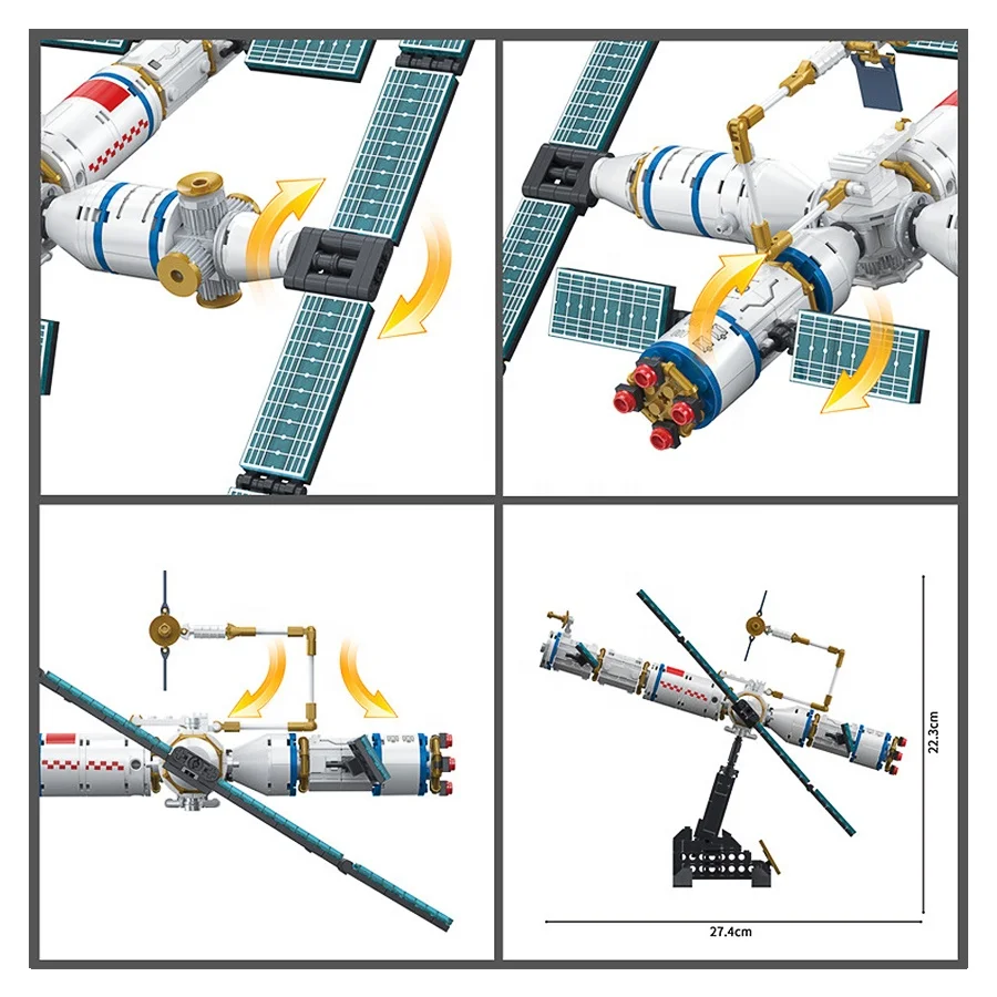 Popular spacecraft assembly science and education DIY space shuttle interstellar exploration plastic building block set