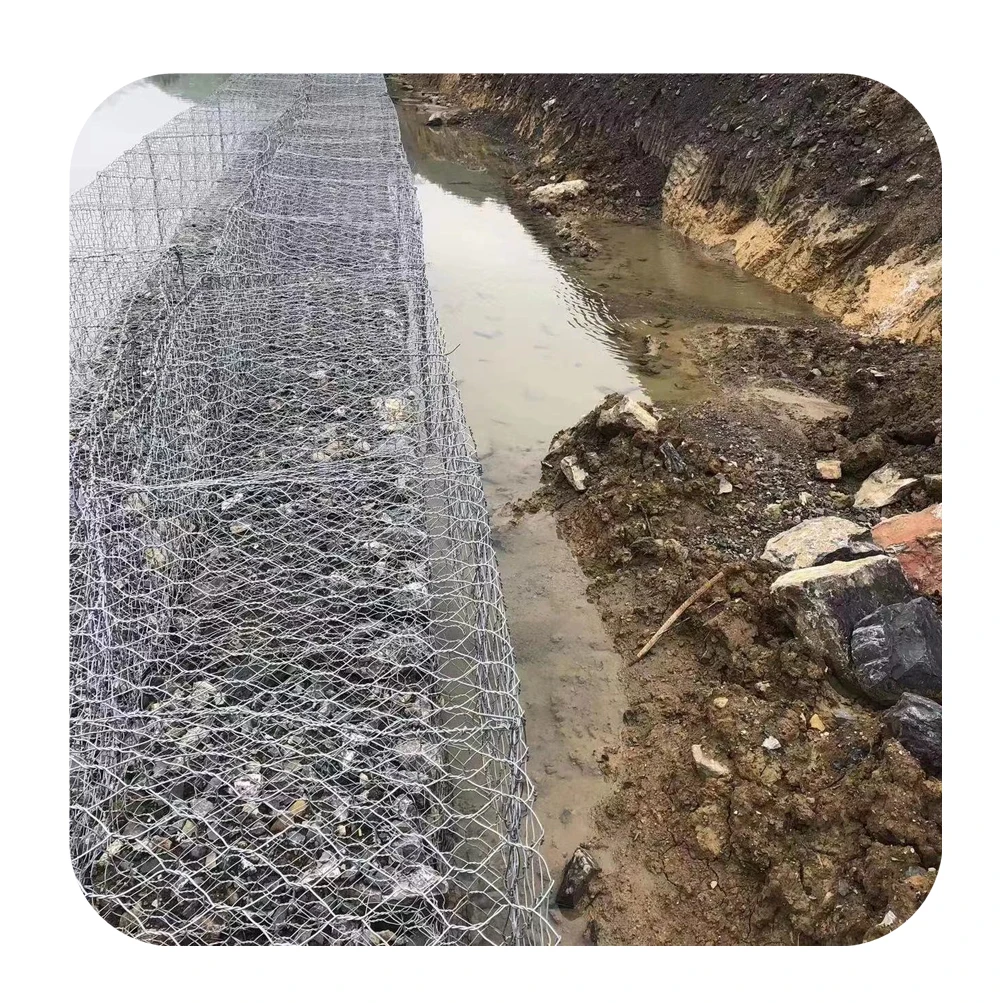 Galvanized reinforced mesh gabion cage as gabion basket for sale in philippines