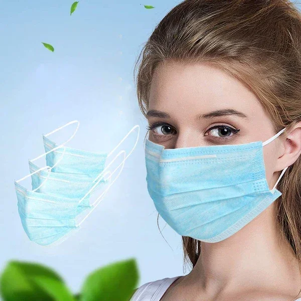 Disposable Surgical 3 Ply Blue Color Face Mask Non-Woven Wholesale Medical Face Mask