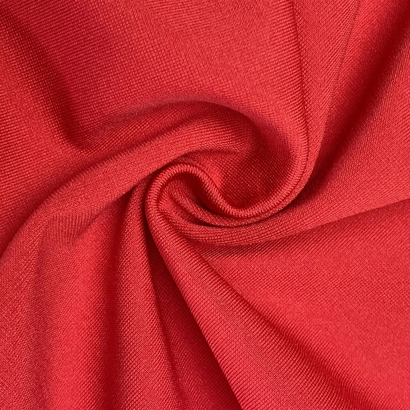 
cheap fabric material plain dyed polyester spandex ponte de roma fabric 