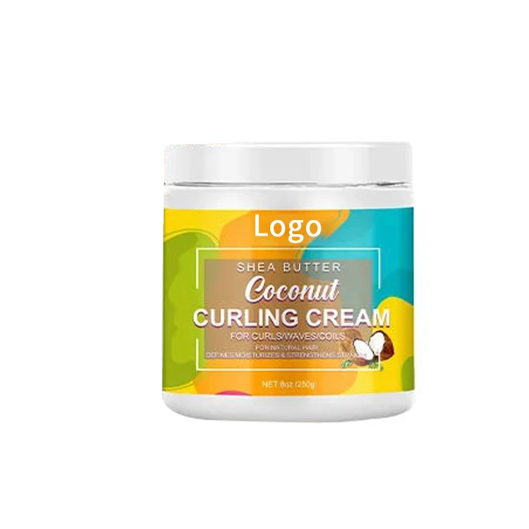 OEM/ODM Shea Butter Coconut Curling Cream for Natural Hair Defines Mosturizes & Strengthens