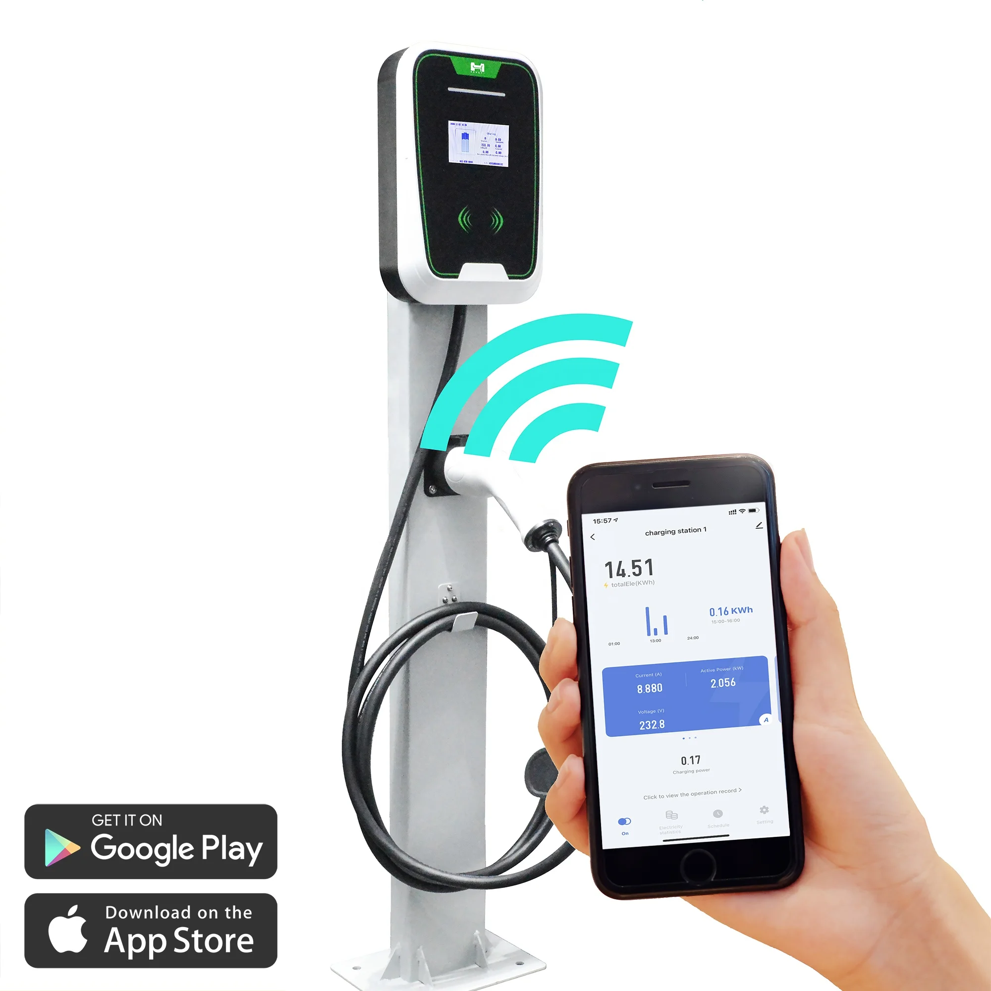 Улучшенный домашнего использования 1 фаза 7Kw 32A 10Kw Ev Dc устройство для быстрой зарядки
