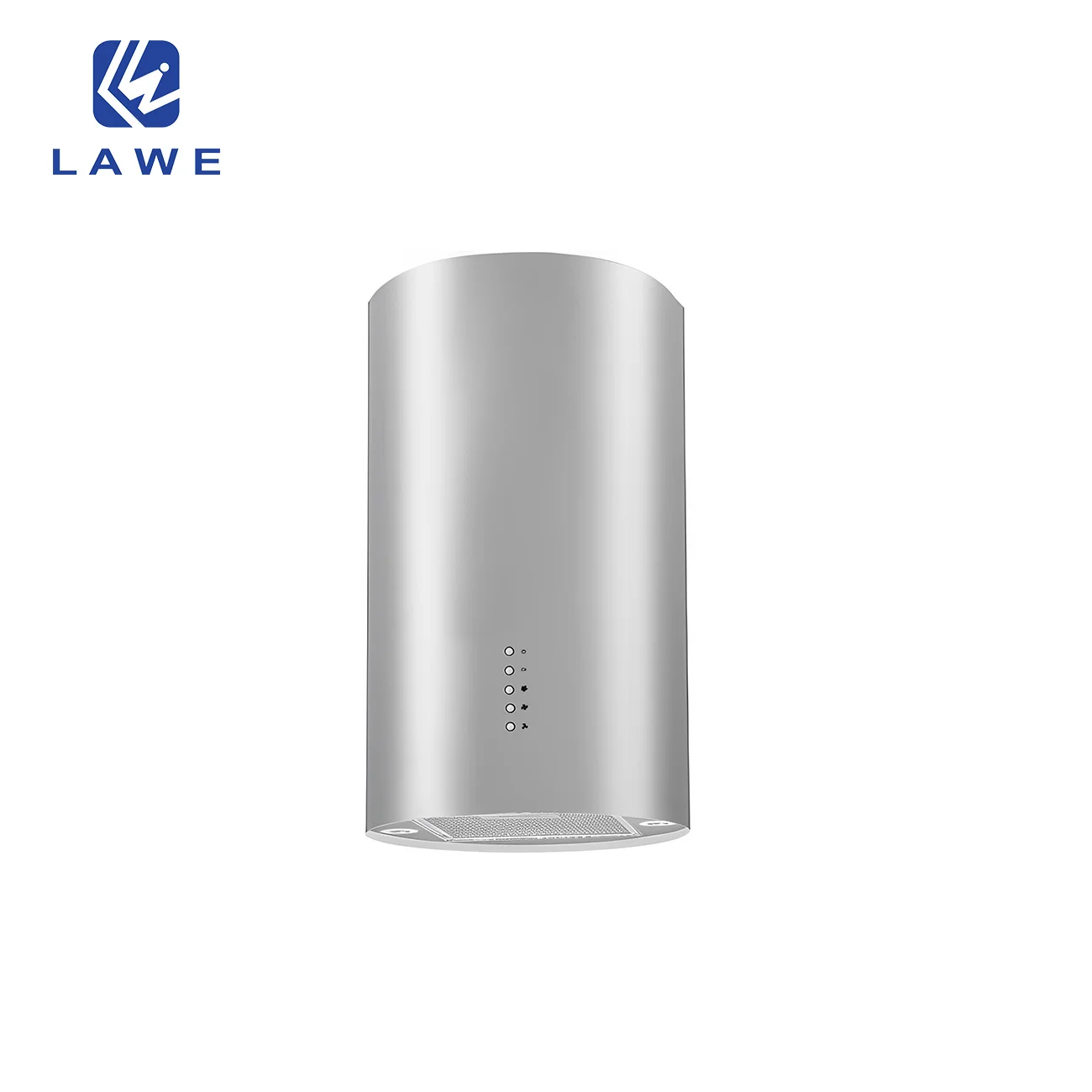 New Product Cylindrical Island Type Kitchen Hood with Aluminum Filter and 4 LED Lights Low MOQ Good Quality Range Hoods