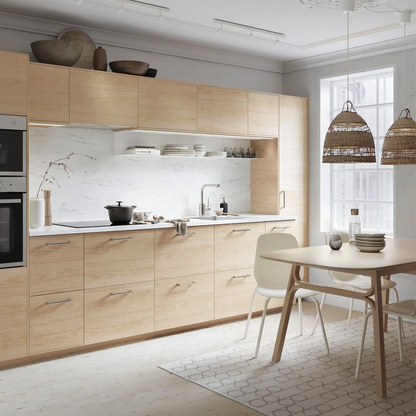 CBMmart farmhouse flat Kitchen Cabinet wood grain pure wood Custom Chinese New Kitchen Furniture Cabinet For use