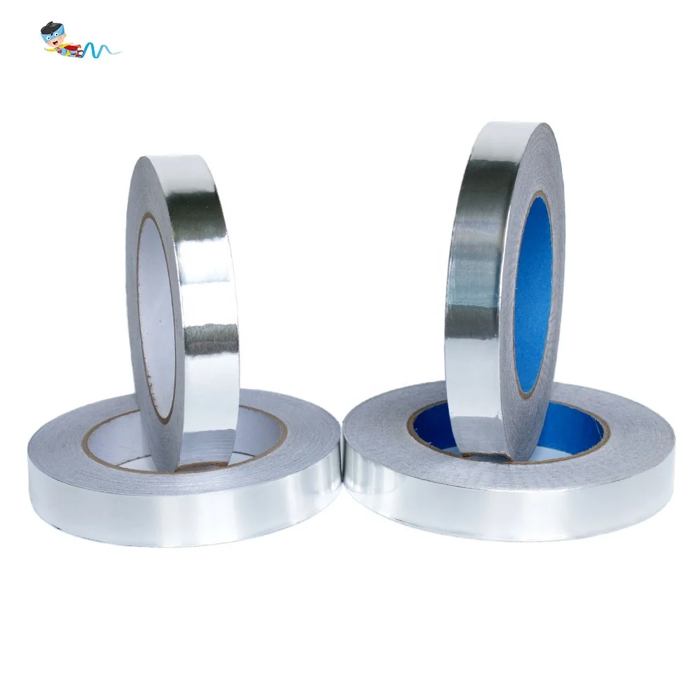 4- Recyclable Heat Resistant HAVC Fireproof Single or Double Side Conductive Aluminum Foil Self Adhesive Tape