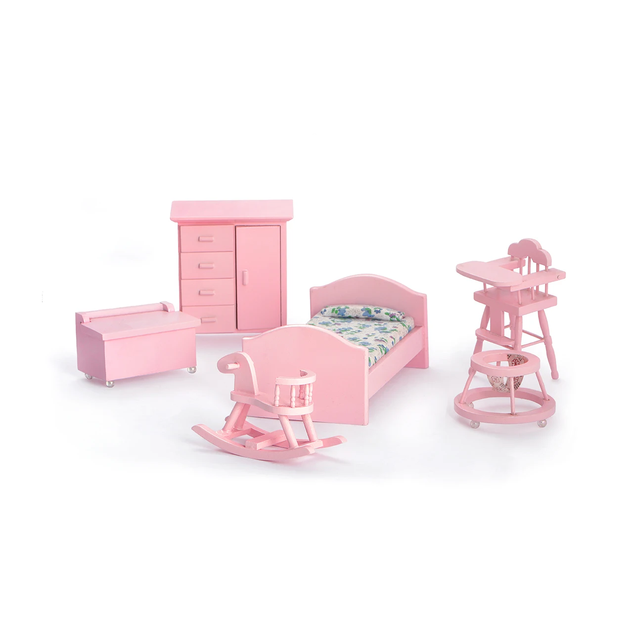 1:12 scale Doll house furniture toy set Wooden miniature diy kit Princess mini living room decorate accessories