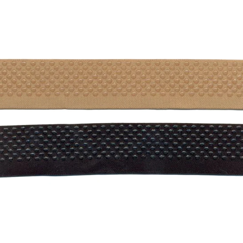 Factory supply custom logo durable spandex strap gripper tape webbing non-slip dots  elastic silicone band for cycling wear