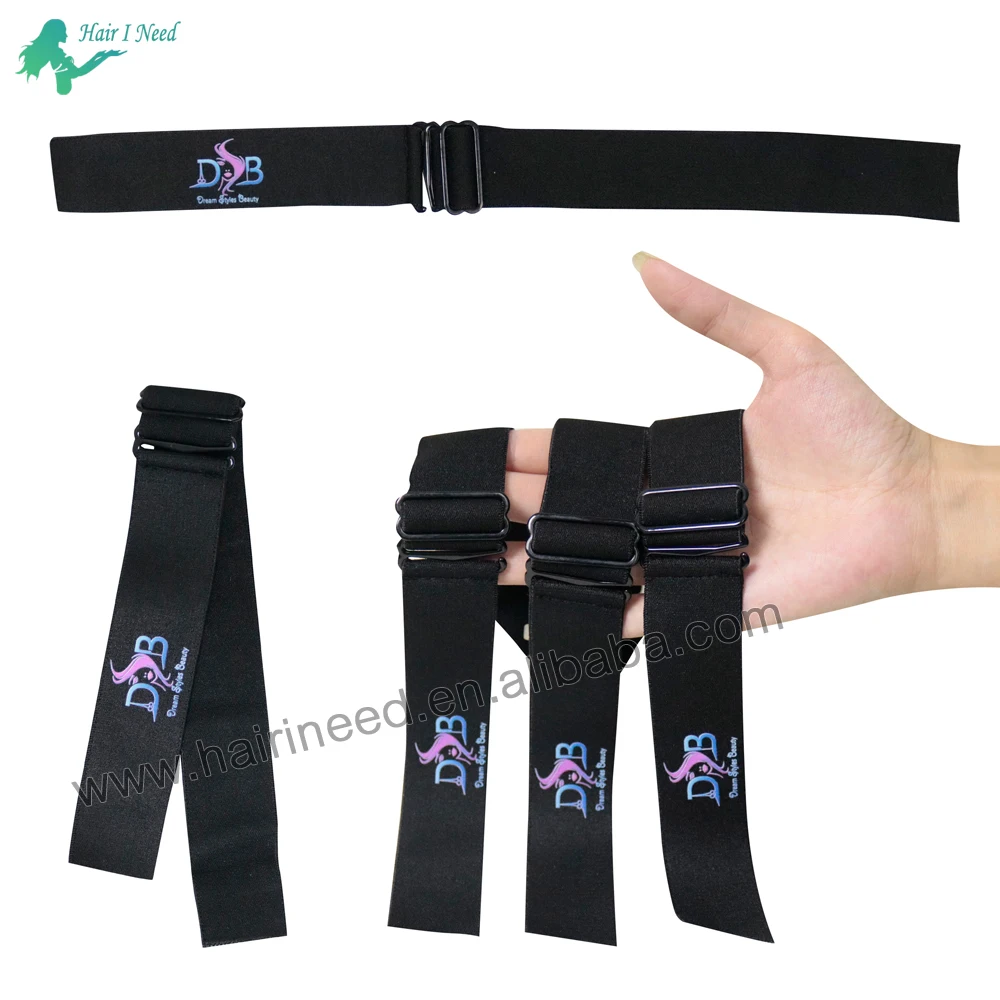 Custom Logo Adjustable Custom Elastic Band for Lace Hair Lace Melt Band Designer Elastic Bands for Wig Lace Hairbands