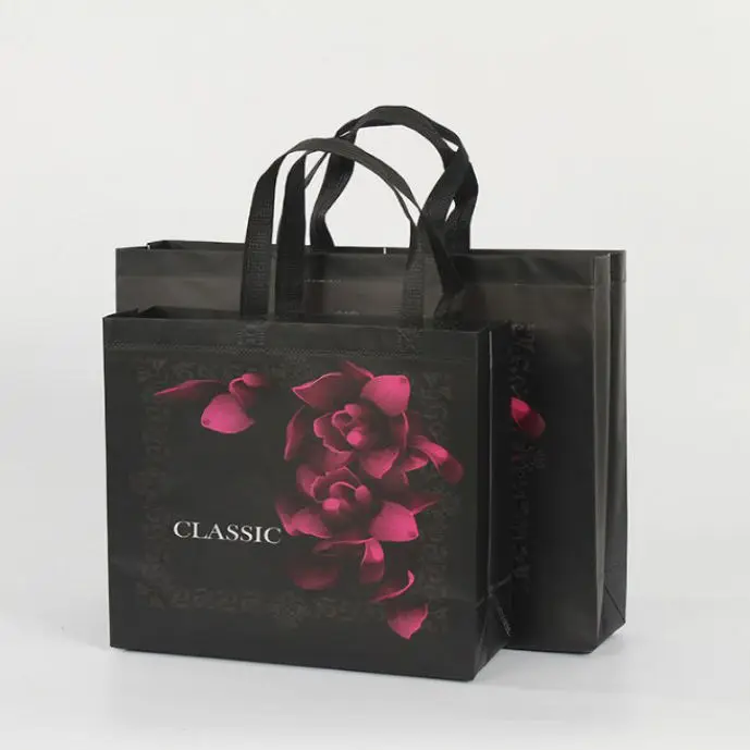 Wholesale eco-friendly custom shopping tote bag reusable laminated non woven bag with logo