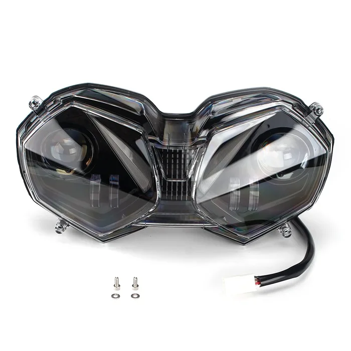 Motorcycle LED Headlight W/ High Low Beam DRL Angel Eye Assembly For Tiger Explorer XC XCa XCx XR XRt XRx 12-17 Tiger 800 10-17