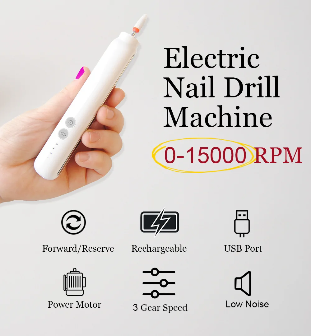 Wholesale Price Pen Design Nail Drill Device Nail Making Instrument Portable Electric Nail Drill Machine