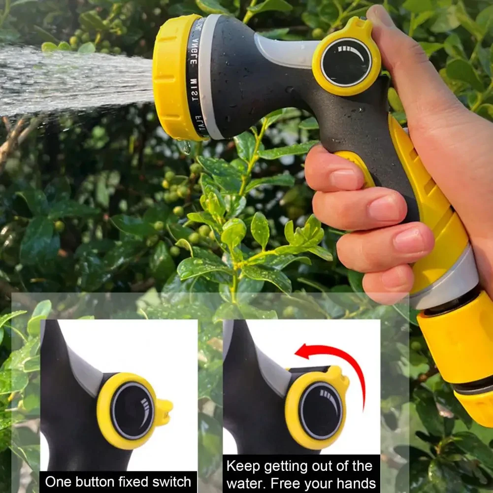 Manufacturer Supplier Garden Nozzle Sprayer High Pressure Water Hose Nozzle Heavy Duty Hose Sprayer Gun with 10 Spray Patterns