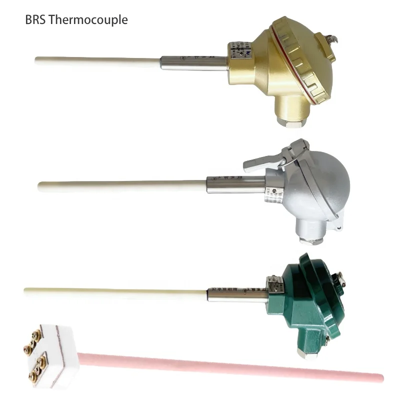 HY B R  K S type Platinum Rhodium Thermocouple Sintering Muffle furnace Kiln Pt-Rh temperature sensor PT100 0-1800c ceramic tube