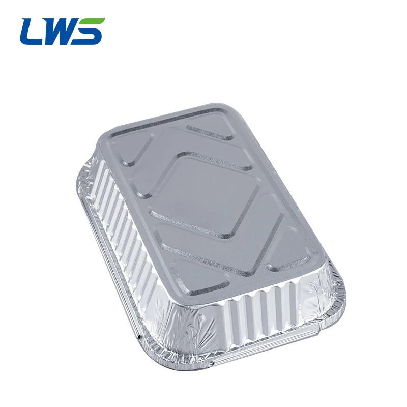 10Pcs New Rectangle Shaped Disposable Aluminum Foil Pan Take-Out Food Containers With