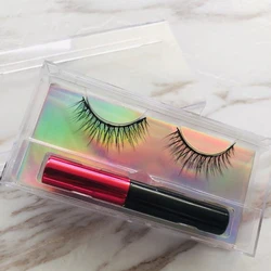 New Fashion Magnetic False Eyelashes black 3D best cream eyeliner brush eyeliner magnetic creamy eyeliner set