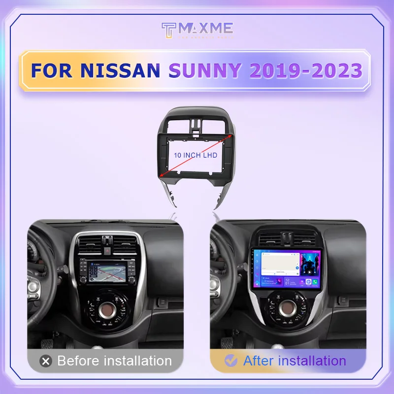 Фабричная OEM ODM Автомобильная DVD-рамка для Nissan SUNNY/ALMERA 9 дюймов 10 Рама автомобильной электроники LHD RHD прочная панель ABS автомобиля