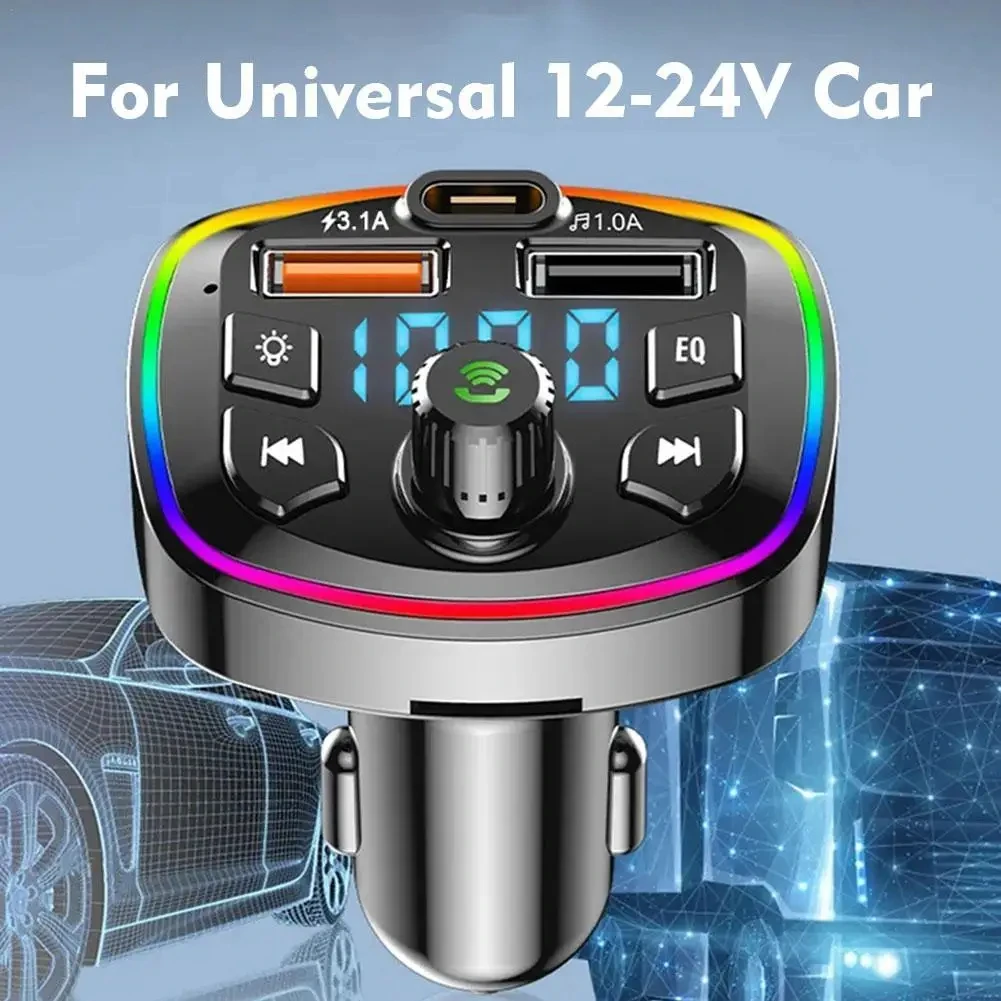 Q7 Bt Car Charger Car FM Transmitter Bt Hands Free Mp3 True 3.1A Dual USB Port PD Charging