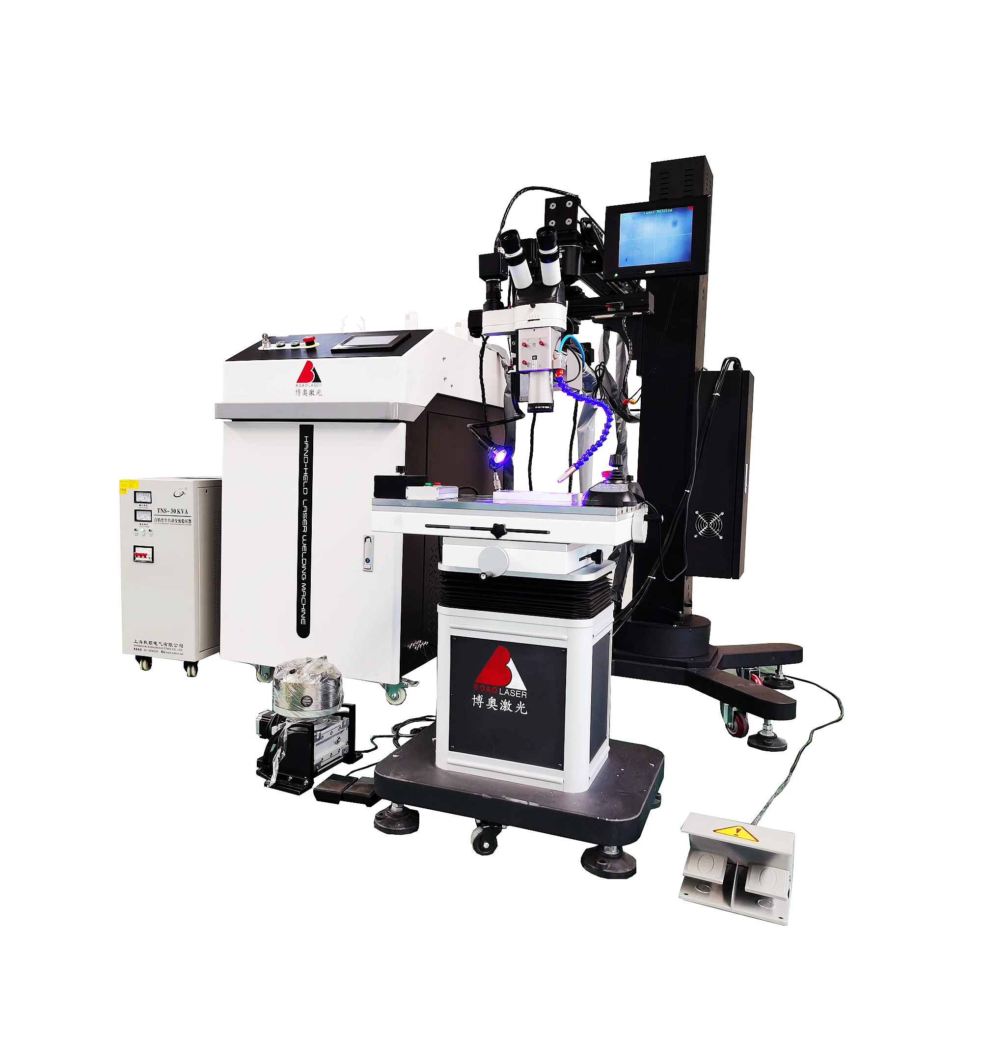BOAO 1500W 3000W Fiber Lase Welding Machine for Big Mold Repairing Application Metal Mould Crane Arm Laser Welder