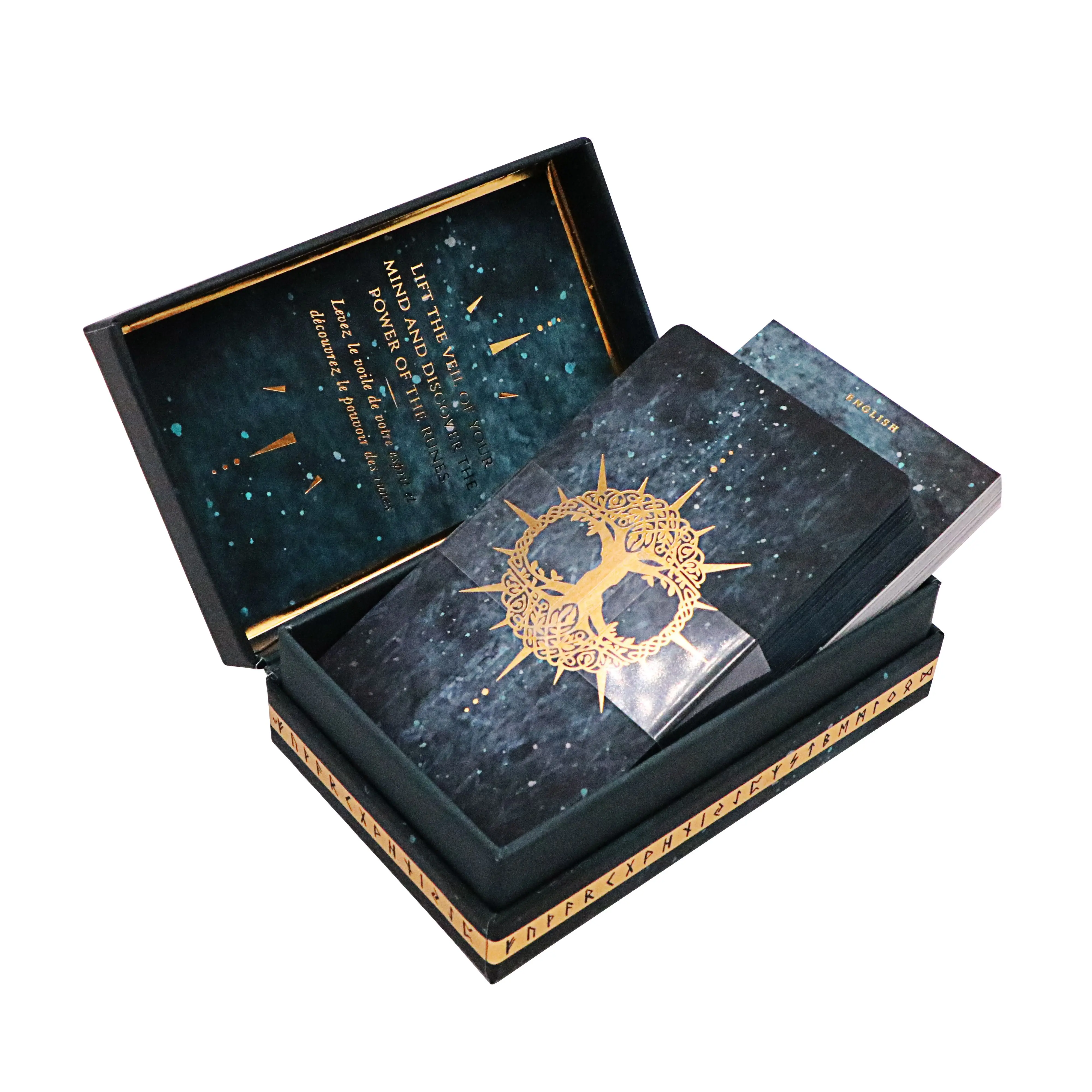 Manufacturers Bulk Custom Oracle Printing Print Your Own Round Booklet And Box Wholesale Tarot Cards Book Of Shadows