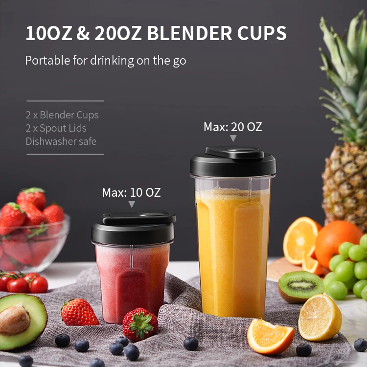Nutri-Blender Plus Compact Personal Blender 900-Peak-Watt Motor Frozen Drinks Smoothies Blender