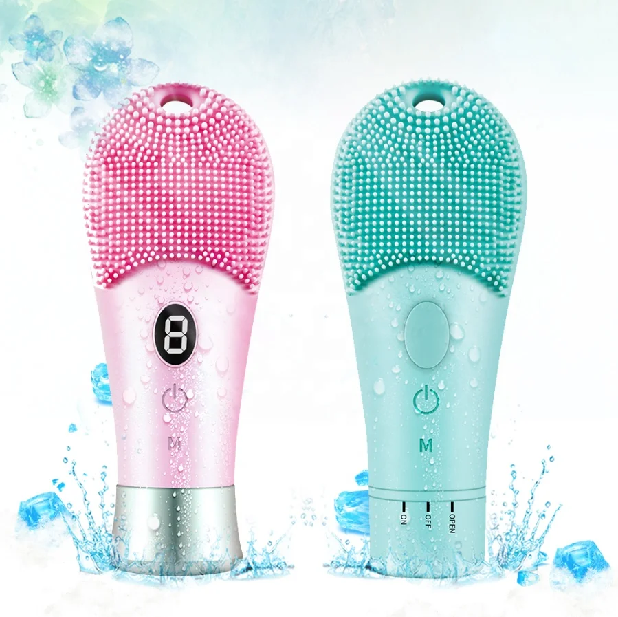 Hot Sell Home Use Beauty Equipment Silicone Sonic Face Cleanser Massage Brush Electric Waterproof Facial Cleansing Brush