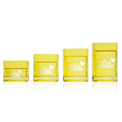 Empty 1oz 2oz 3oz 4oz airtight smell child proof packaging container square Concentrate glass jar with child resistant cap