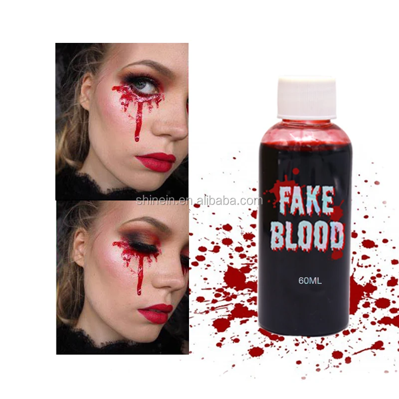 Shinein Cosplay Halloween Vampire Blood Costume Makeup Liquid Fake Blood for Face Body