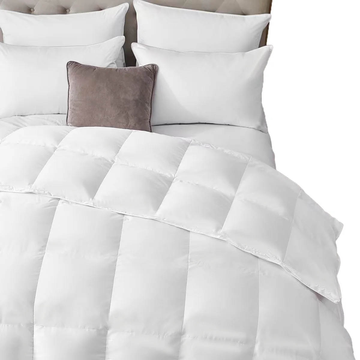 All-Season Luxury Solid Color Superior Breathable Duvet Washed Duck Down  Filling King Size Quilt For Sale