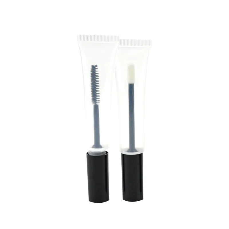 Custom 15ml mascara tube packaging plastic empty squeeze cosmetics lip gloss tubes lip balm container