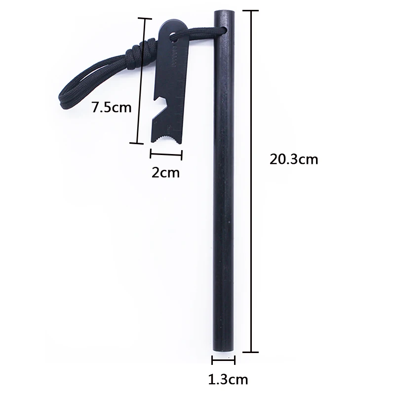 
Survival Gear Kit Big Flint Magnesium Fire Steel Ferrocerium Rod 
