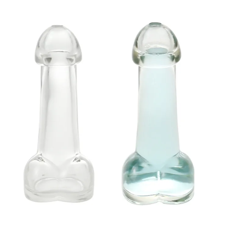 Wholesale 90ml 3oz penis shape glass bottle for night club