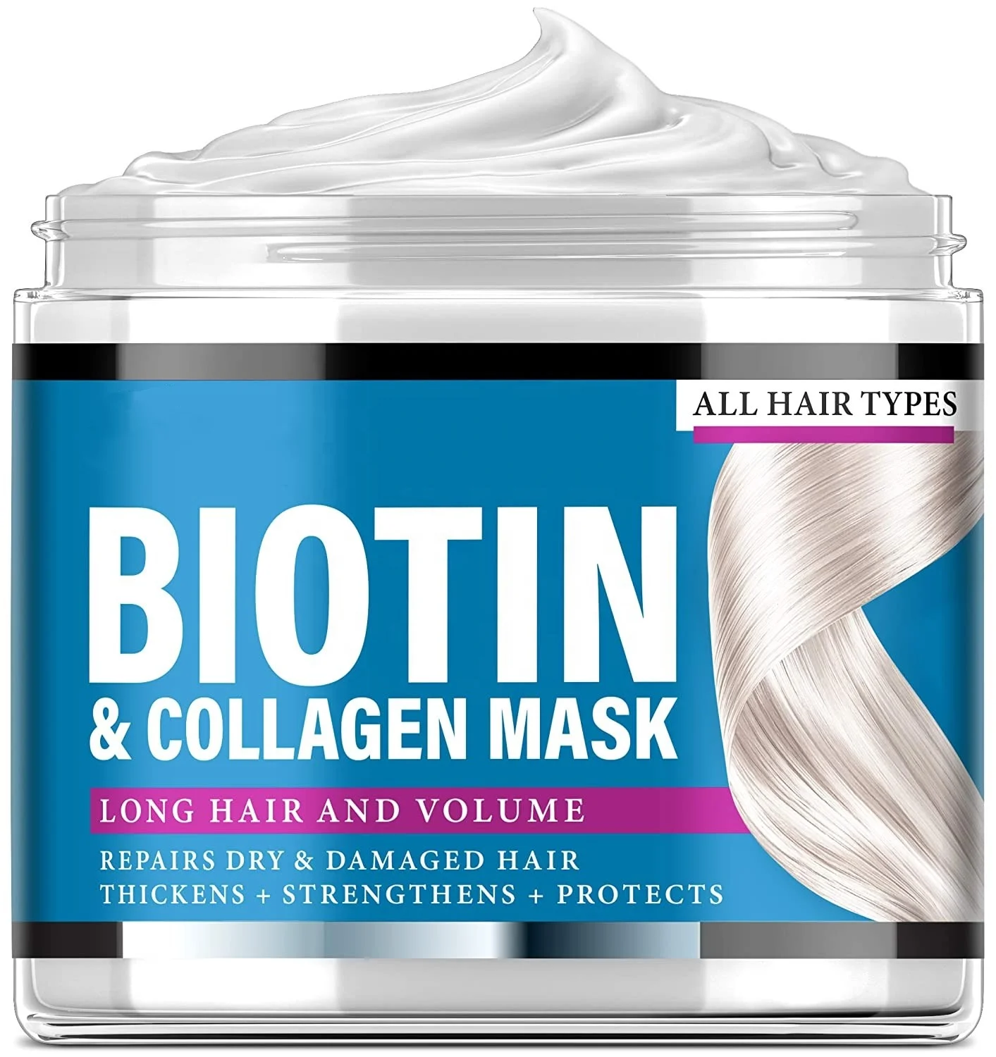 Deep Conditioner Argan Oil Repair Hair Mask, Avocado Oil & Silk Proteins Purple Hair Mask Biotin And Collagen Treatment Mask