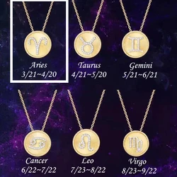 Wholesale Custom Jewelry Natural Diamond Pendant 18K Gold Zodiac Necklace