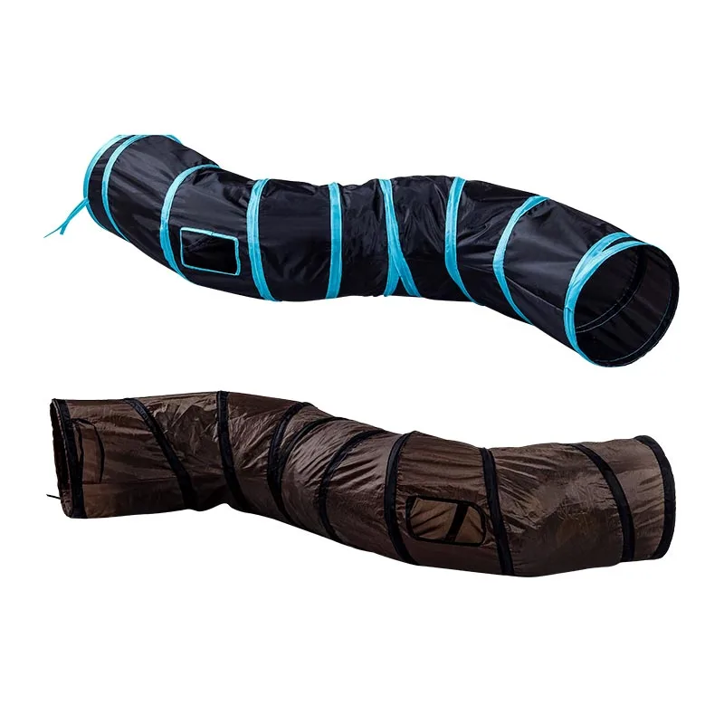 Cat Collapsible Play Tunnel Tube Bed Soft Crinkle Sound Plush Bed Tunnel Toy For Cat